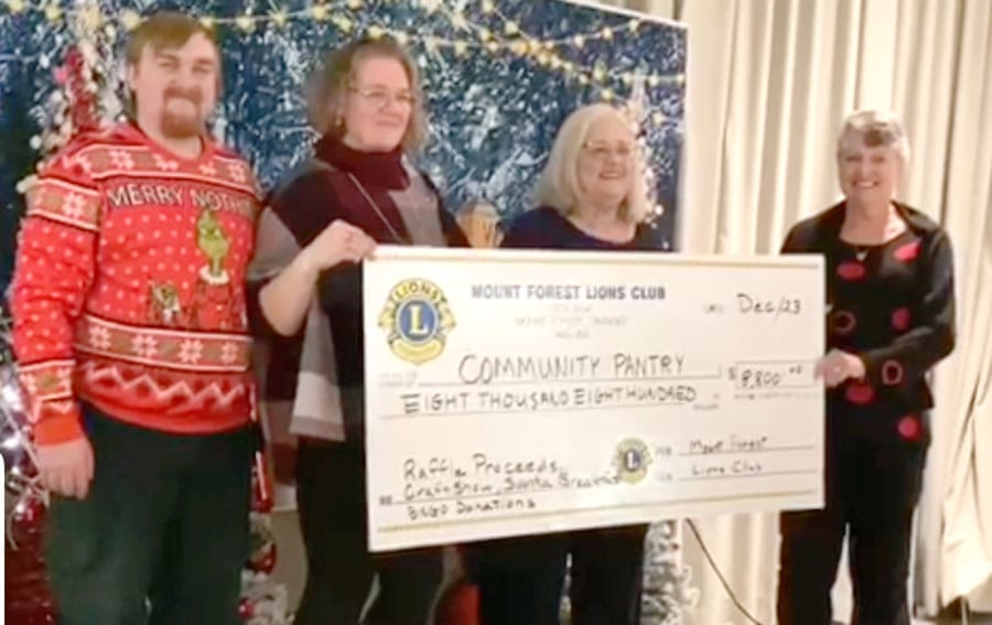 Mount Forest Lions make donation of $8,800 post image
