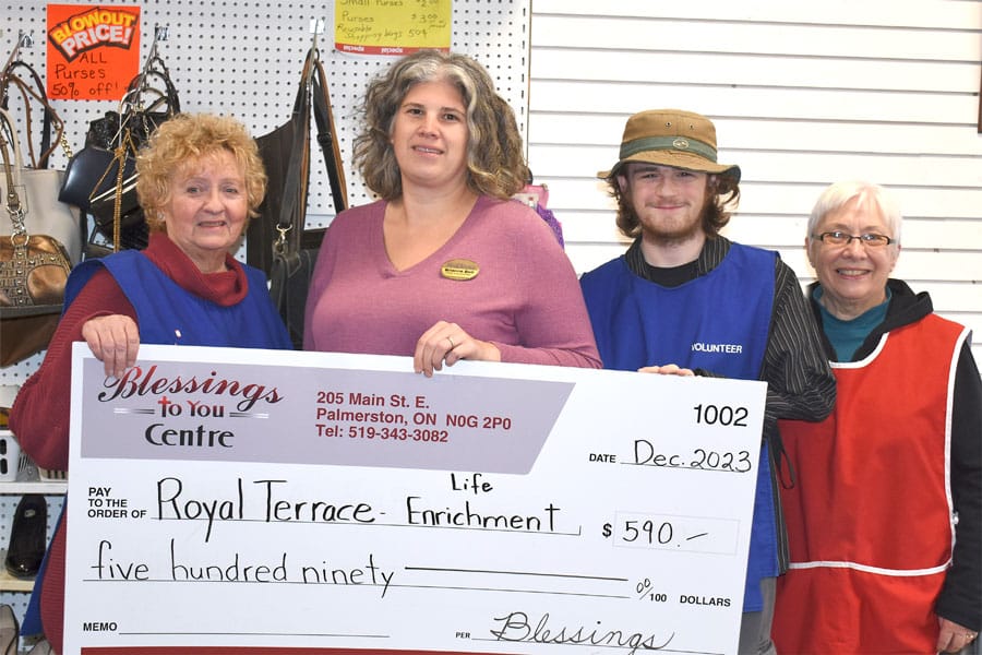 Blessings to You Centre presents cheque to Royal Terrace post image