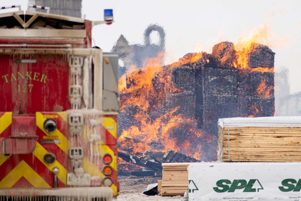 Fire destroys building at pallet manufacturer in Wellington North post image