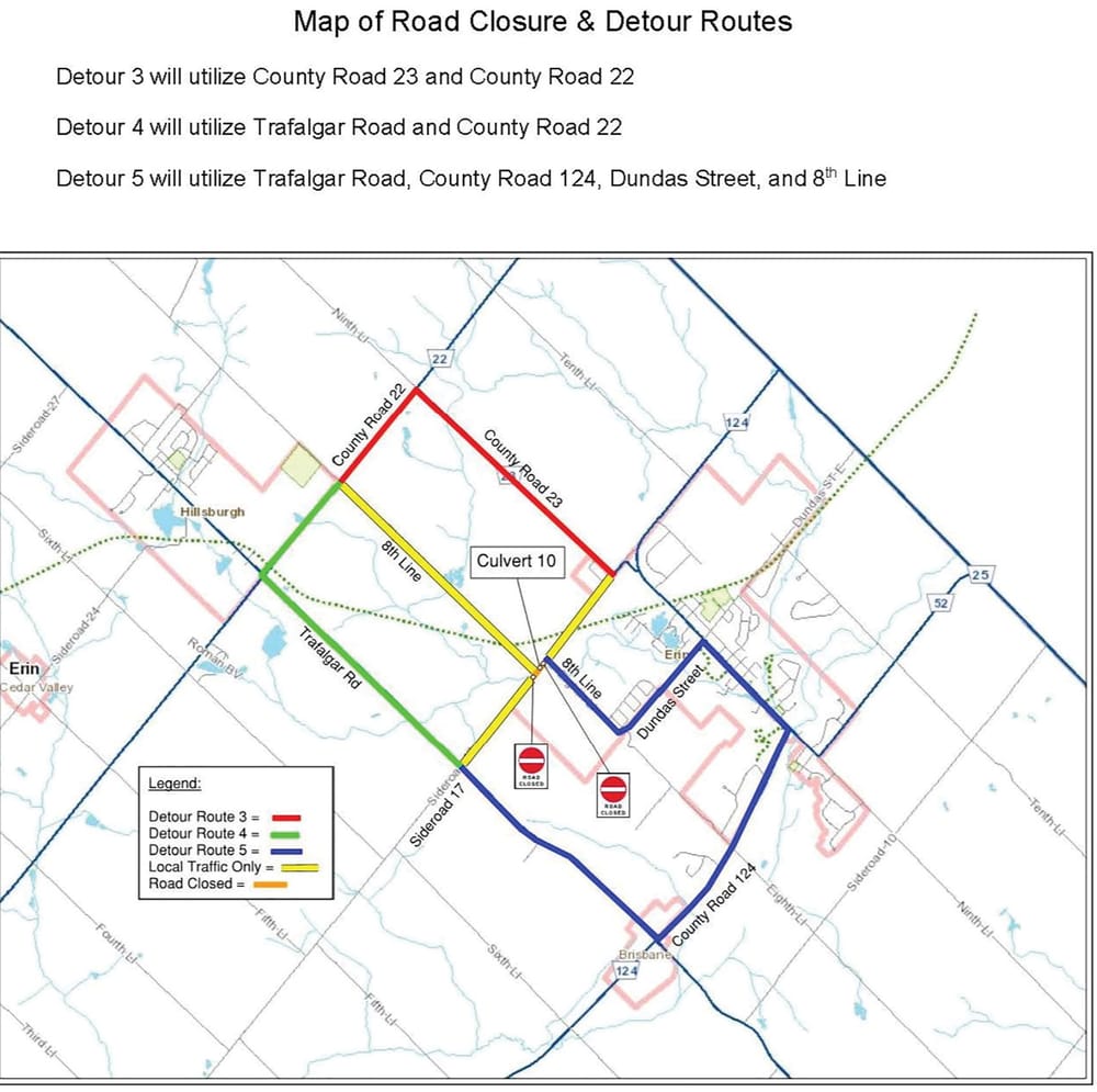 Sideroad 17 closed March 21 to May 22 for culvert replacement post image