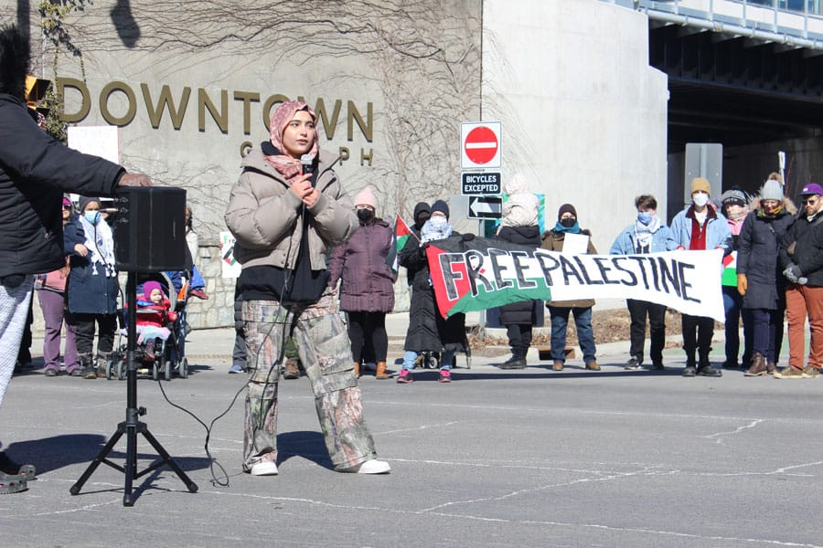Guelph rally calls for Canada to stop arming Israel post image