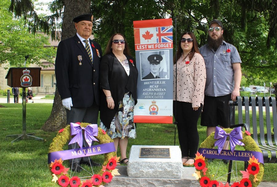Memorial plaque in Fergus park honours Master Corporal Brent Lillie post image