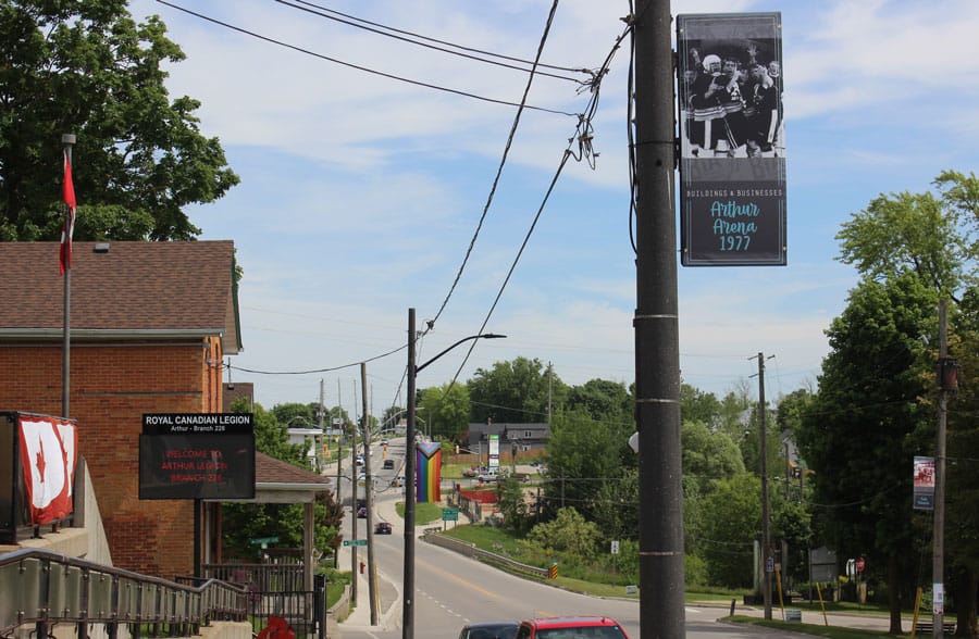 Arthur lamp posts sport banners for Pride, local history post image