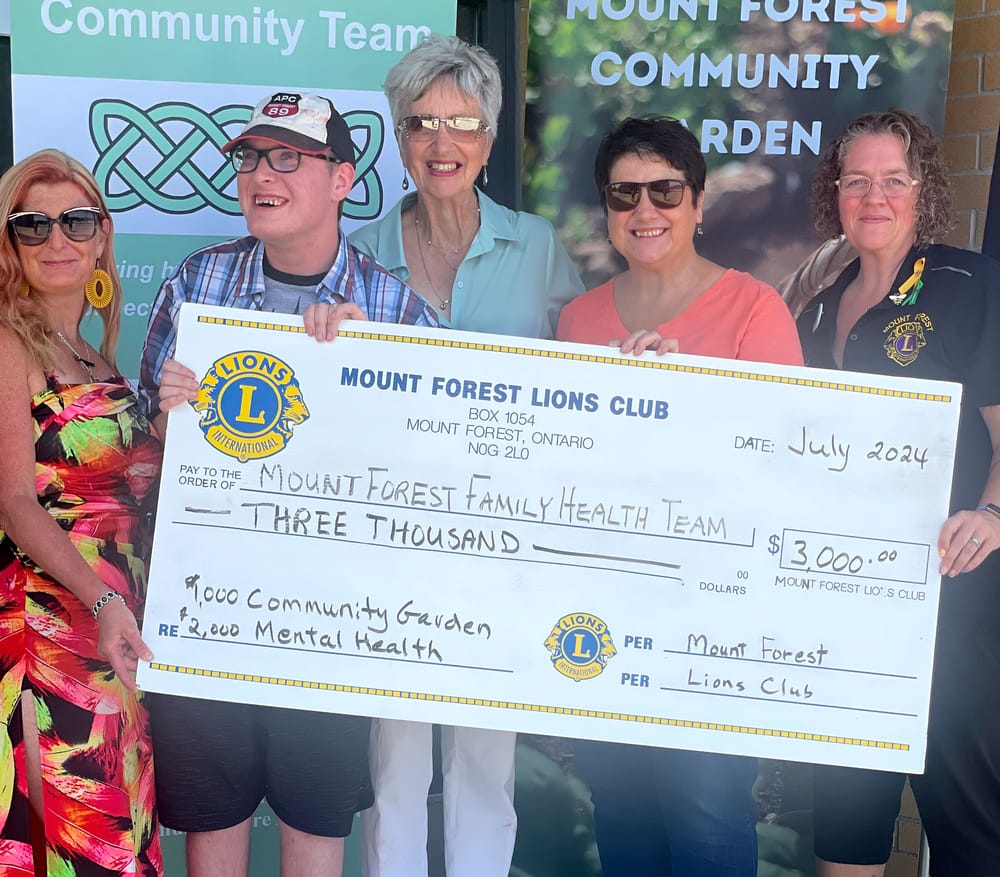 Mount Forest Lions supporting Family Health Team post image