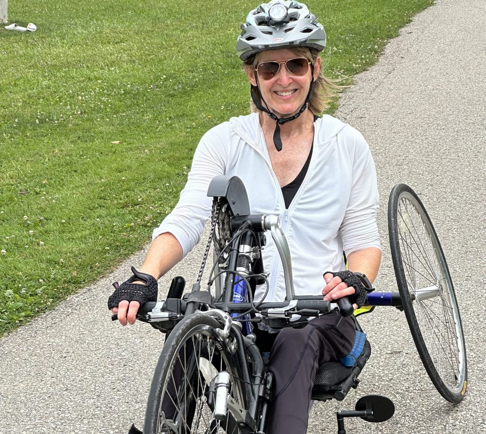 Guelph woman set to hand-cycle 210km to raise funds for cancer patient needs post image