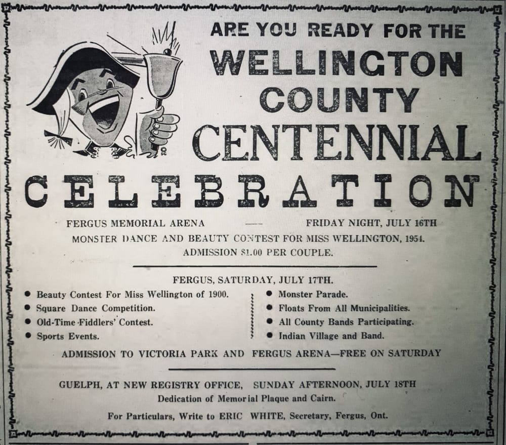 Wellington’s centennial ended with Guelph ceremony post image