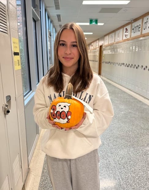 NDSS students gift painted pumpkins to local senior citizens post image