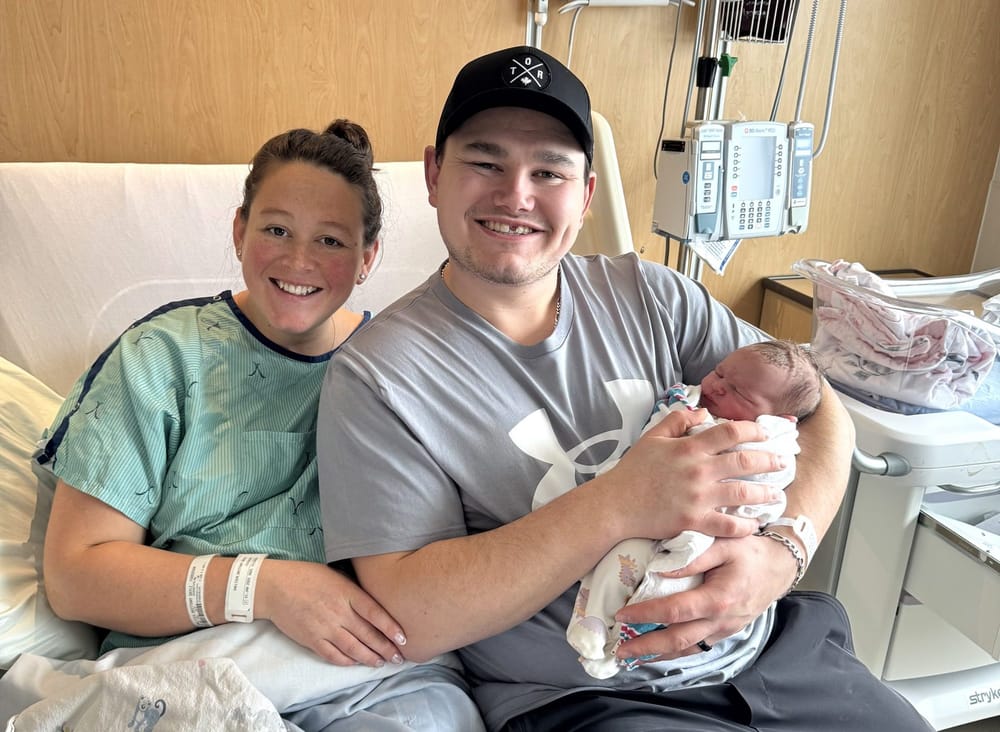 Wellington County's first baby of 2025 born to Fergus couple at Groves hospital post image