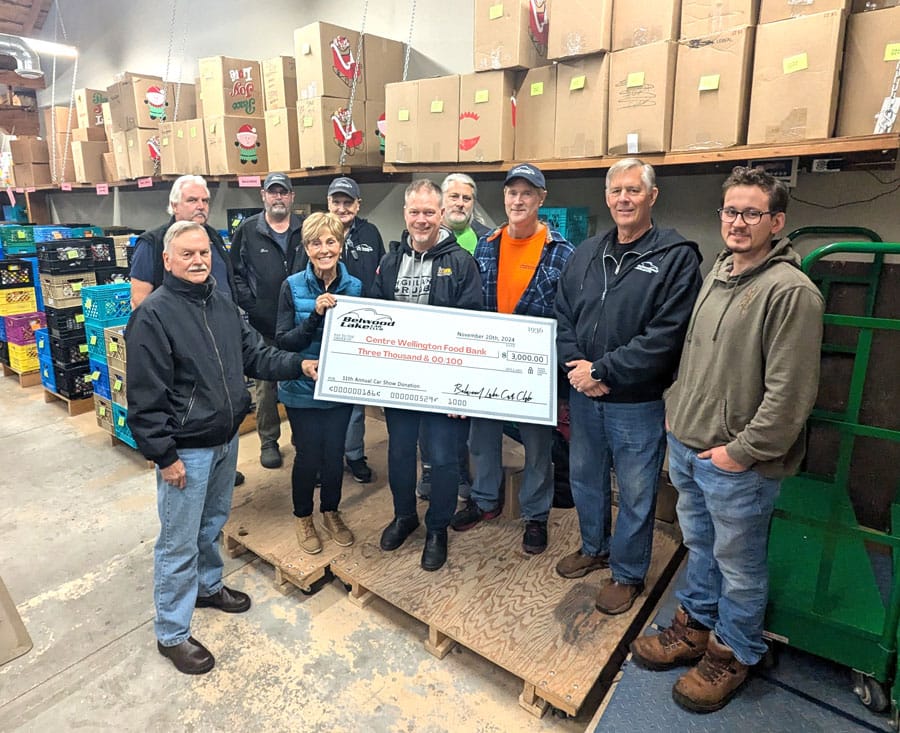 Belwood Lake Car Club donates to Centre Wellington Food Bank post image