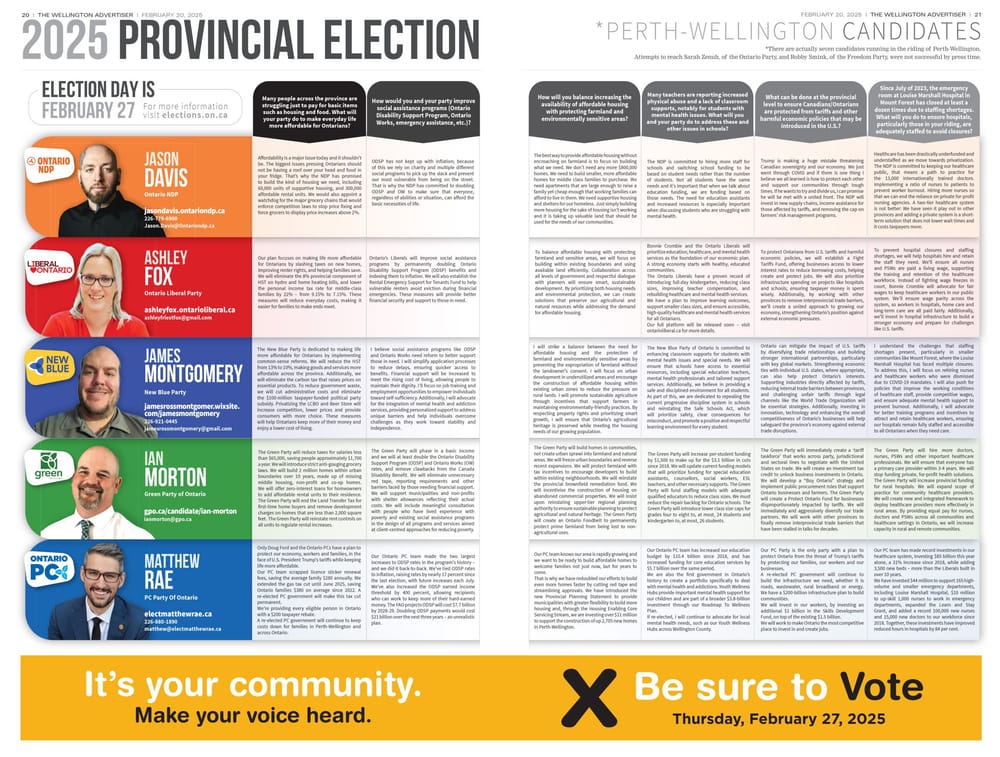 Provincial election Q&A: Perth-Wellington candidates post image