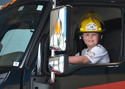 Fergus boy named junior fire chief for the day post image