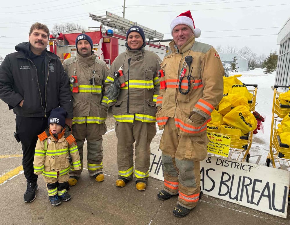 Annual fill a fire truck food drive at Mount Forest No Frills and Foodland post image