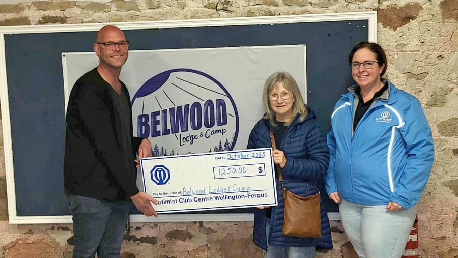 Optimist Club Centre of Wellington-Fergus donate to Belwood Lodge and Camp post image