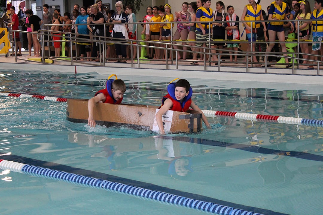 Cardboard boat race