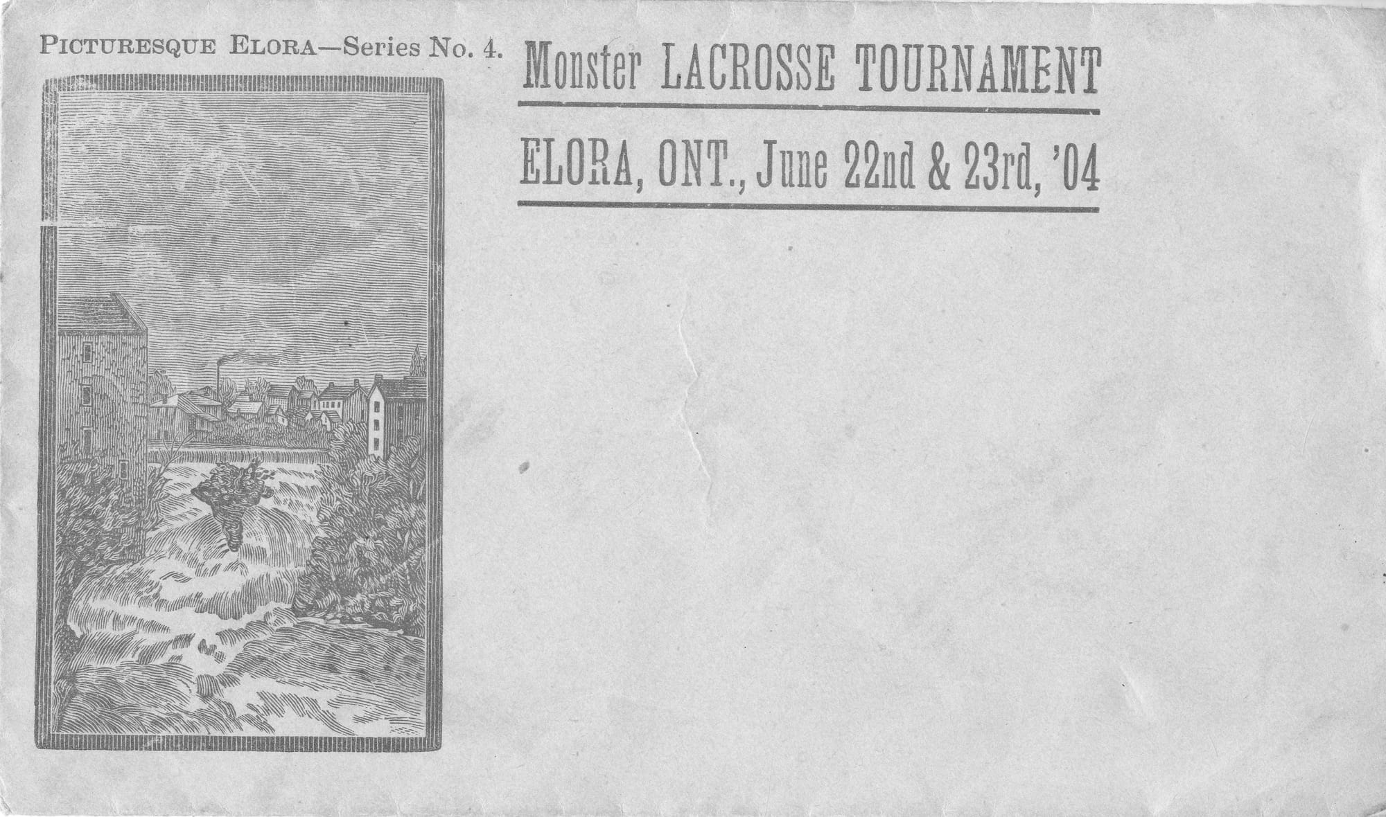 Lacrosse has been played in Elora for over 160 years