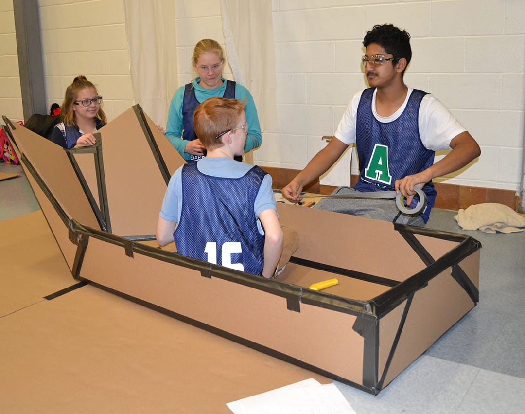 Cardboard boat competition