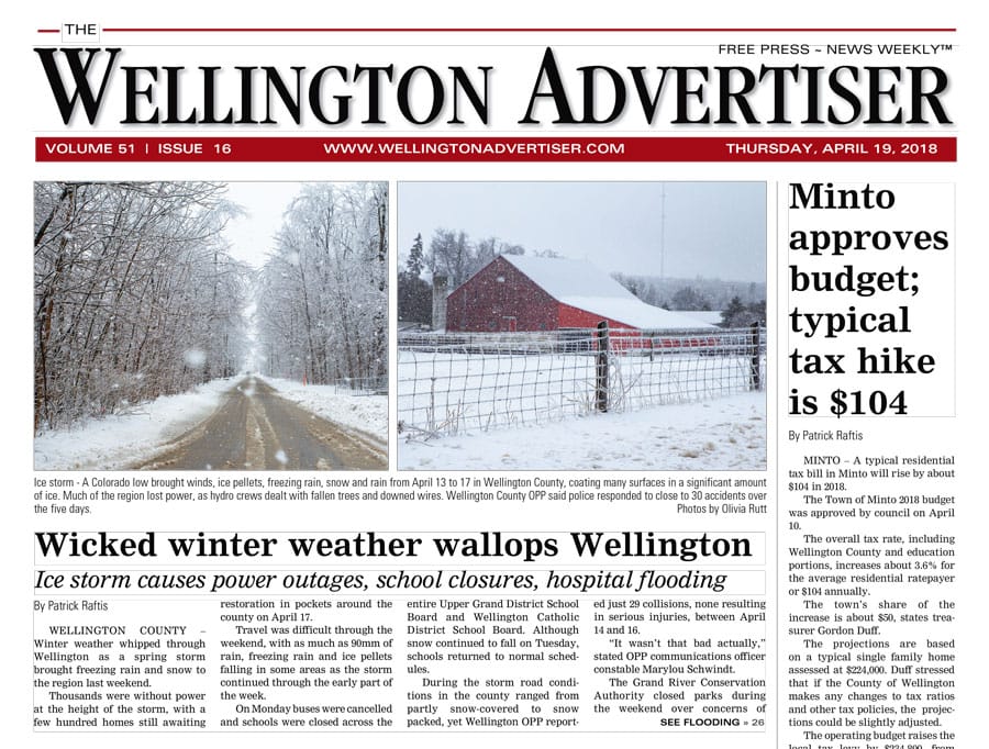 Advertiser receives national awards for best editorial page, headline