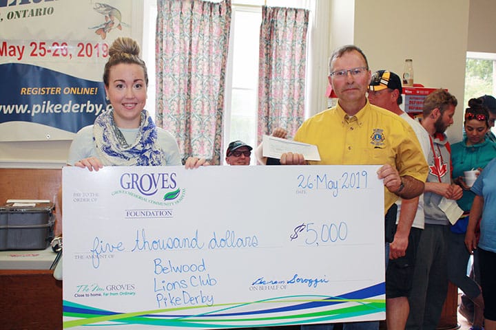 Belwood Lions Pike Derby donates $5,000 Groves Hospital