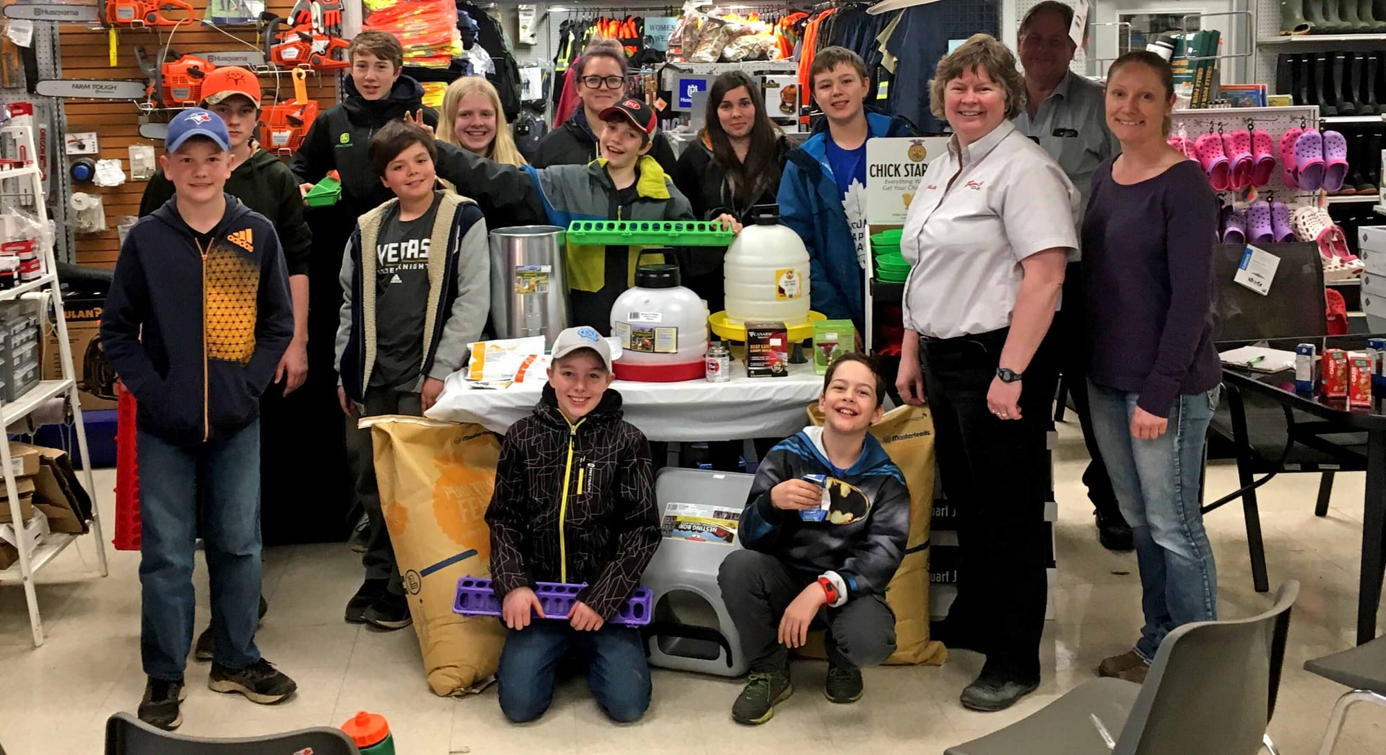 West Luther 4-H Poultry Club meets at Mount Forest Co-op