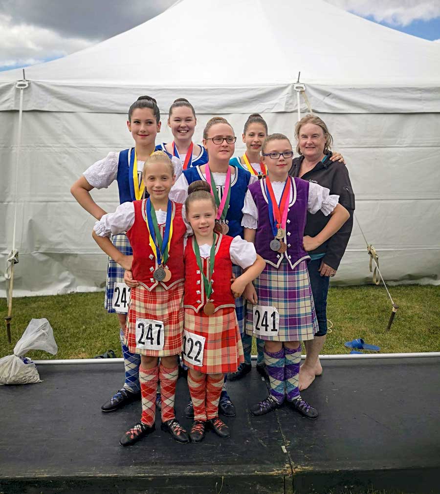 Mary Ellen Cann School of Highland Dance competed at Fergus Scottish Festival