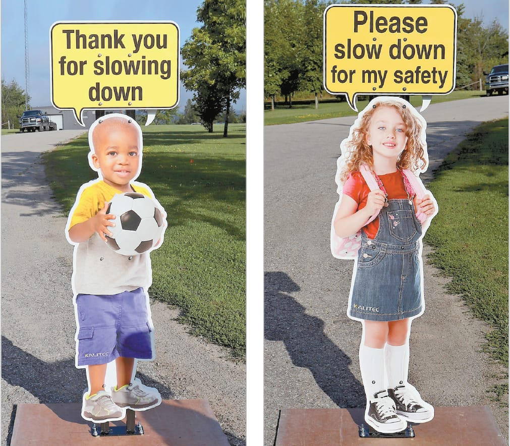 ‘Aiden’ and ‘Emma’ urge slower driving in Erin