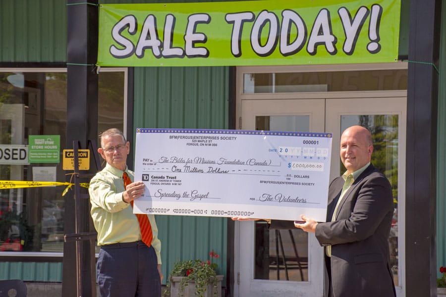 Mission Thrift Store donates $1 million to Bible League of Canada