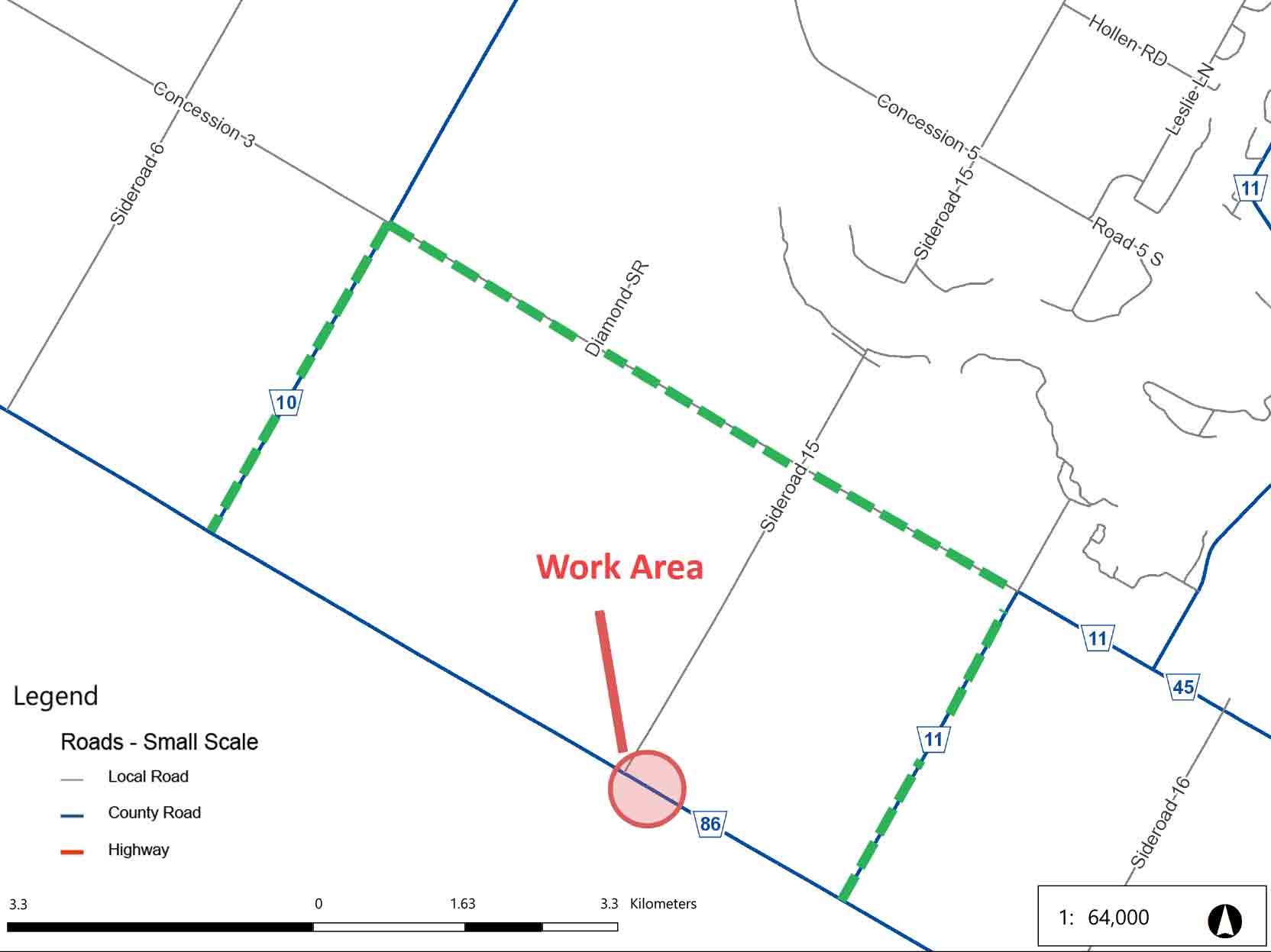 Wellington Road 86 closed for culvert construction