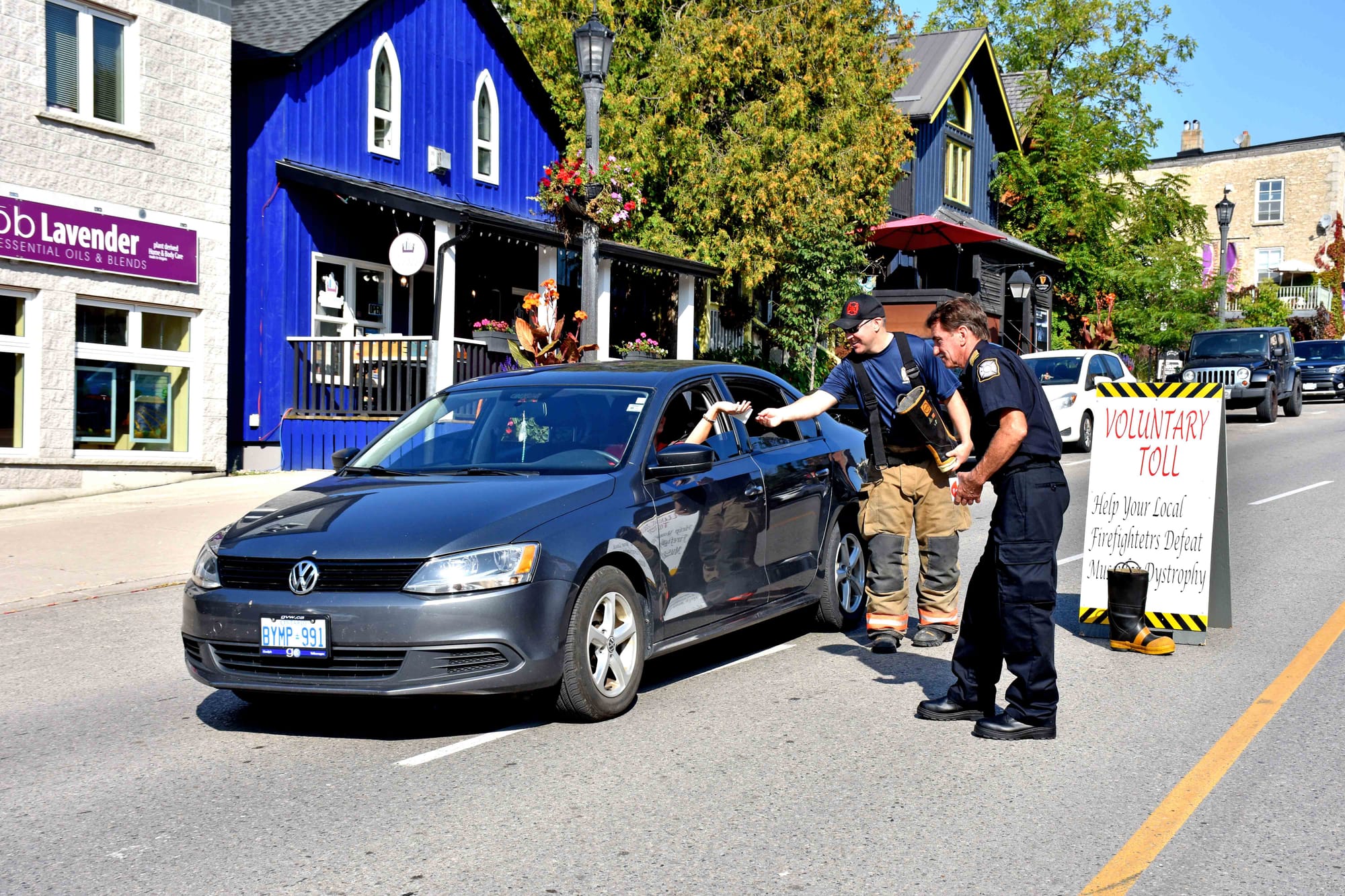 Centre Wellington firefighters host road toll for Muscular Dystrophy