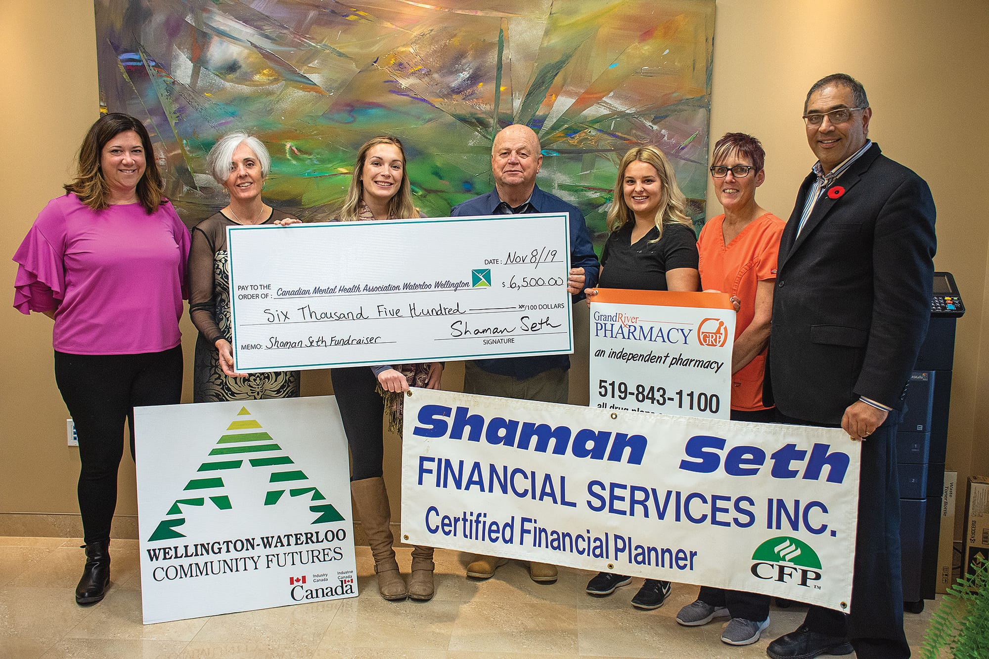 Canadian Mental Health Association Waterloo Wellington receives donation