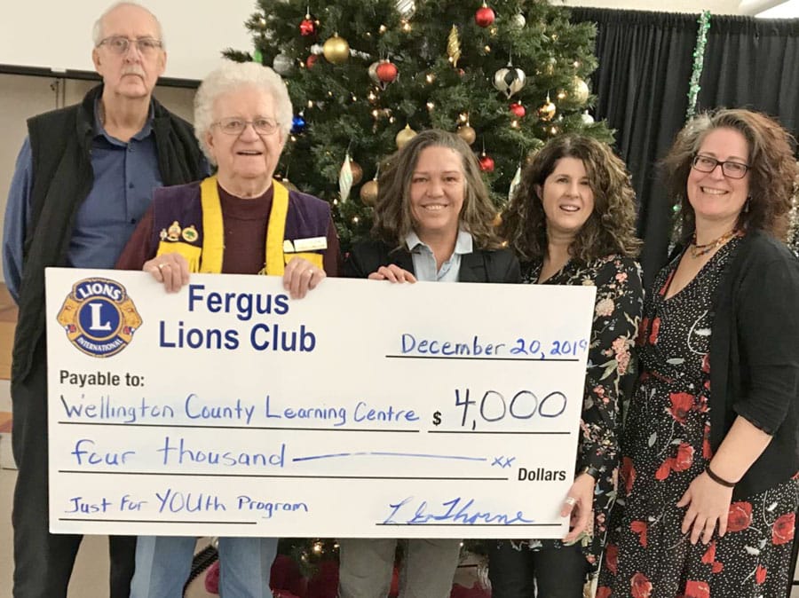 Fergus Lions support youth literacy