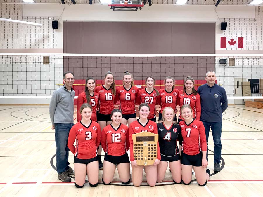 Norwell's Varsity Reds Senior girls volleyball team win District 4 championship