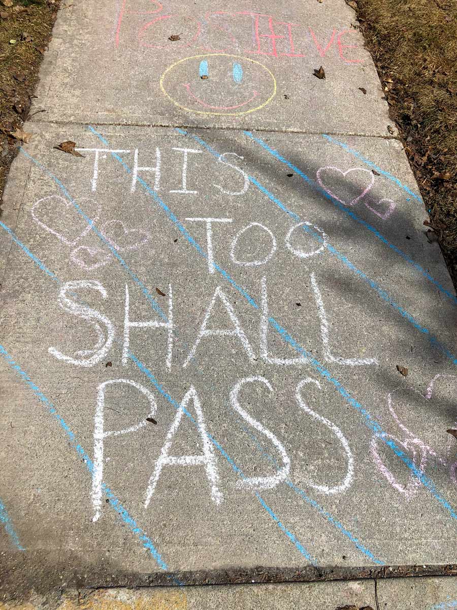 Different messages displayed locally regarding COVID-19