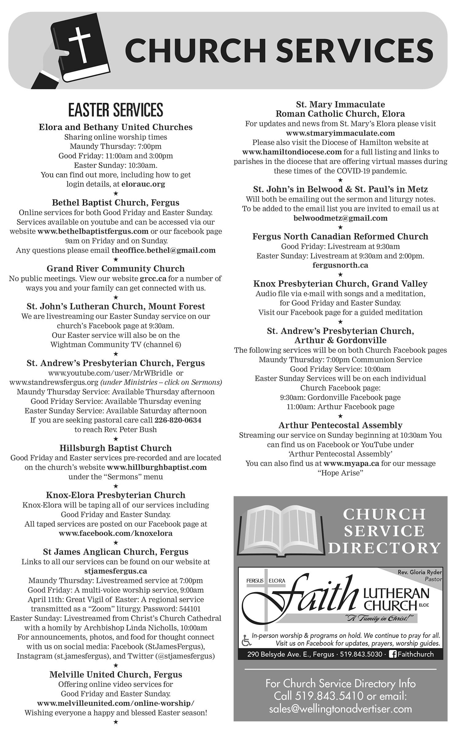 Wellington County churches offer online services for Easter