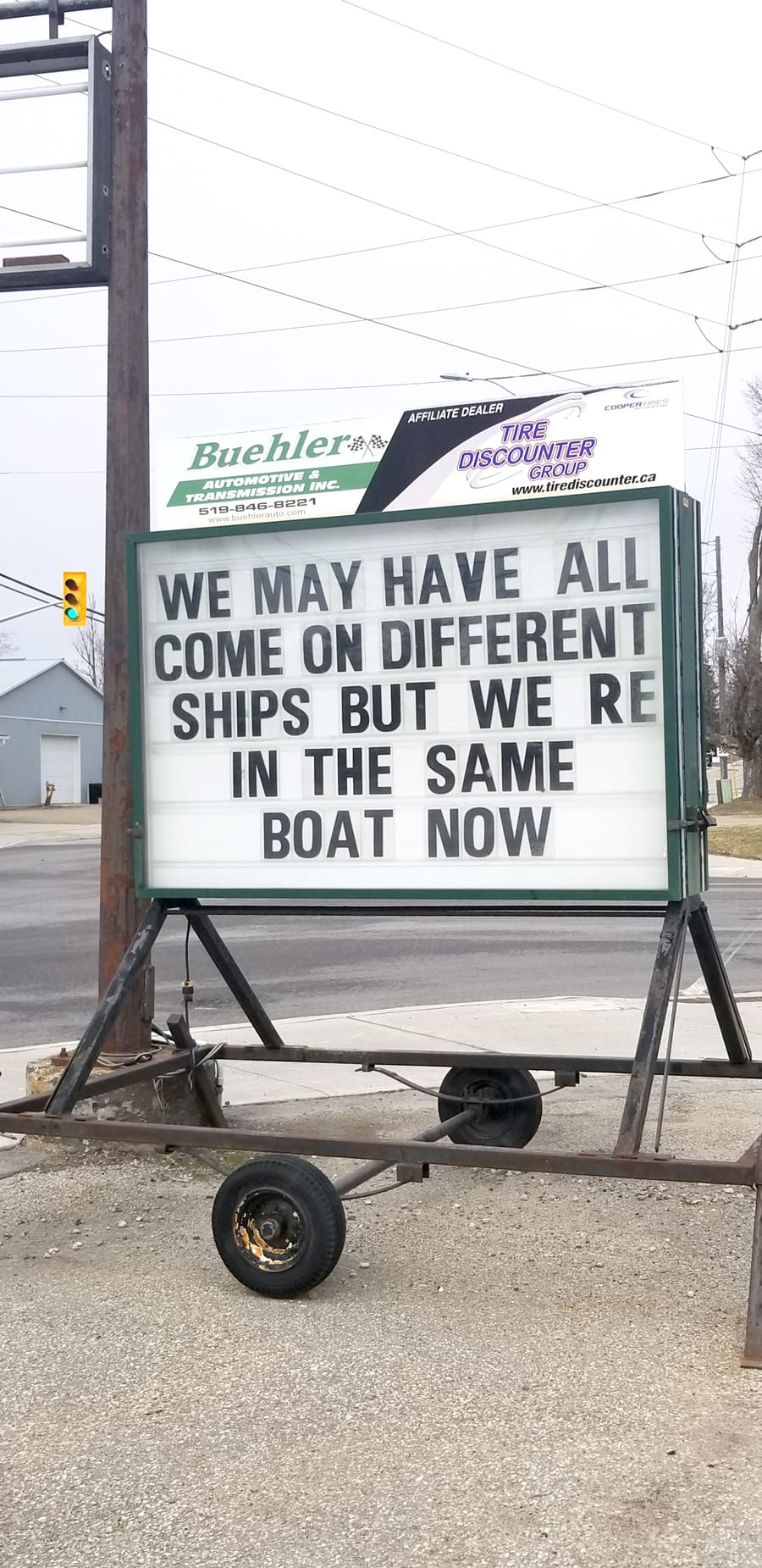 Signboard philosophy for society on shut down