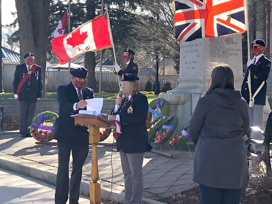 Harriston Legion hosted a Remembrance Day service