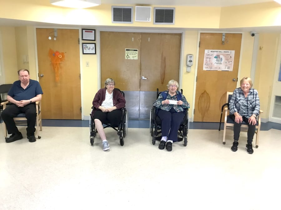 Royal Terrace residents make donation to Mount Forest Cancer Patient Services