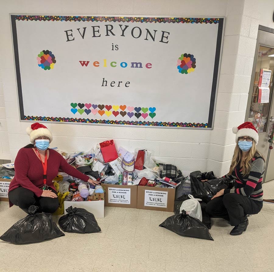 JD Hogarth school collect donations for "Stuff a Stocking for a Senior" program