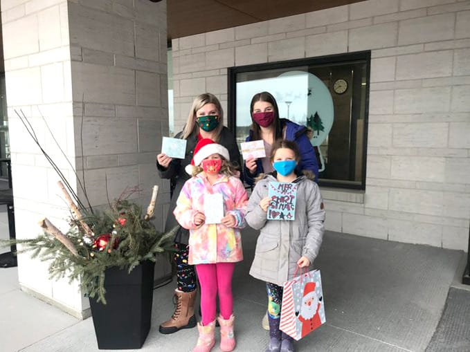 Local family craft holiday messages for staff of Groves Memorial Community Hospital