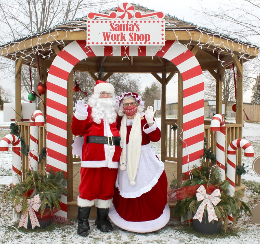 Santa and Mrs. Claus visited Clifford's Celebration Square