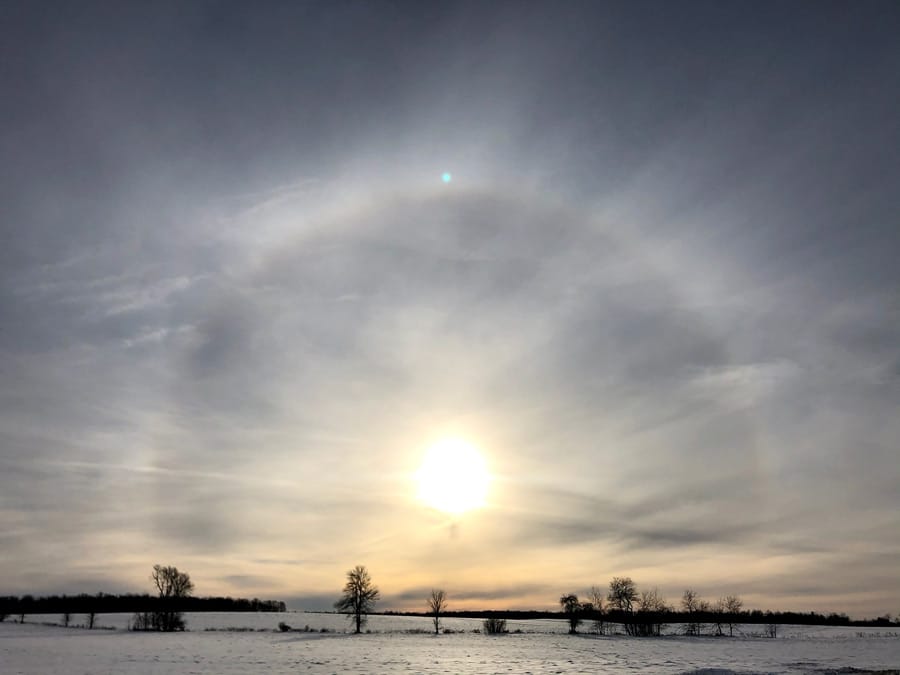 Sun dog over Minto