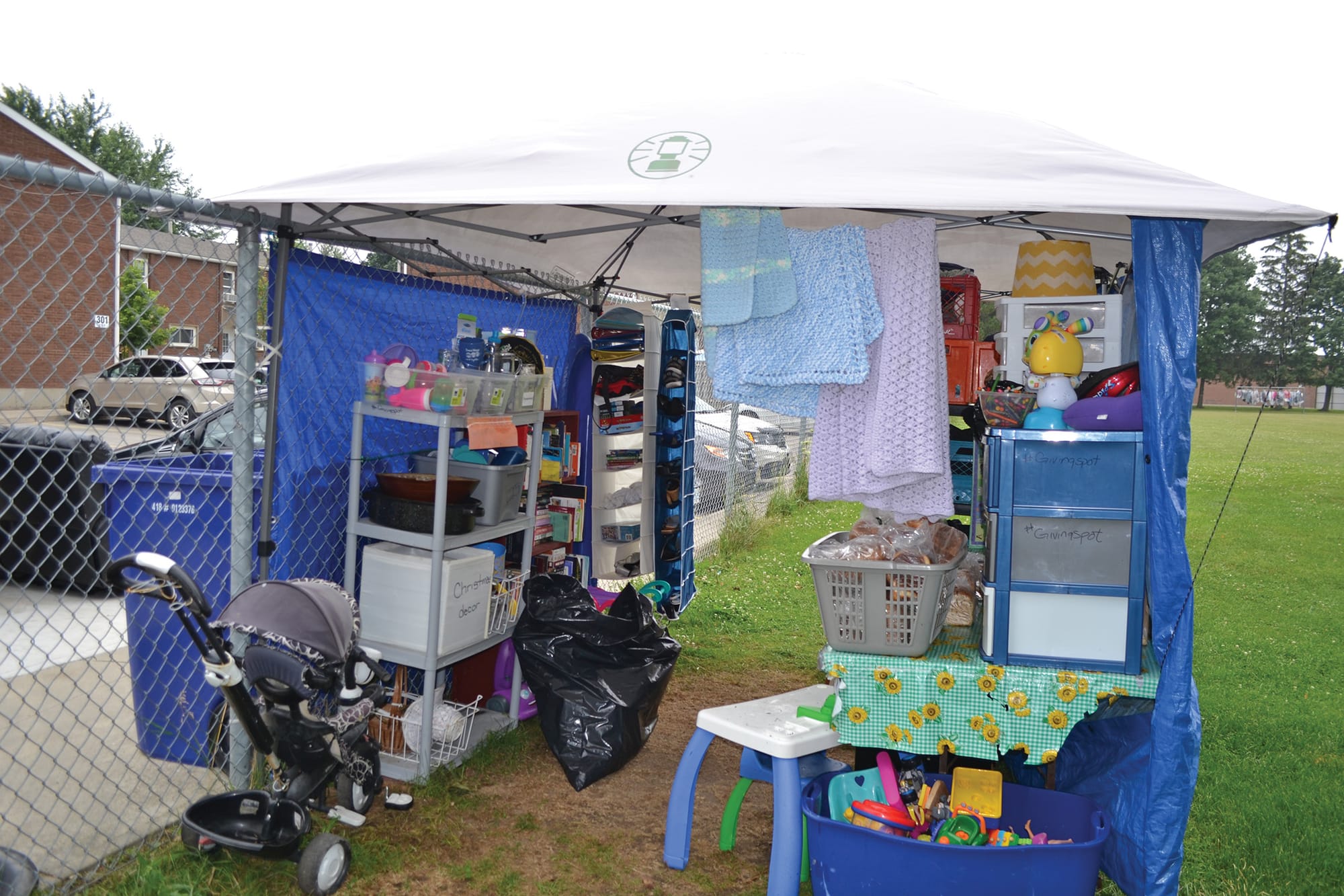 ‘The giving spot’: Fergus residents set up donation station