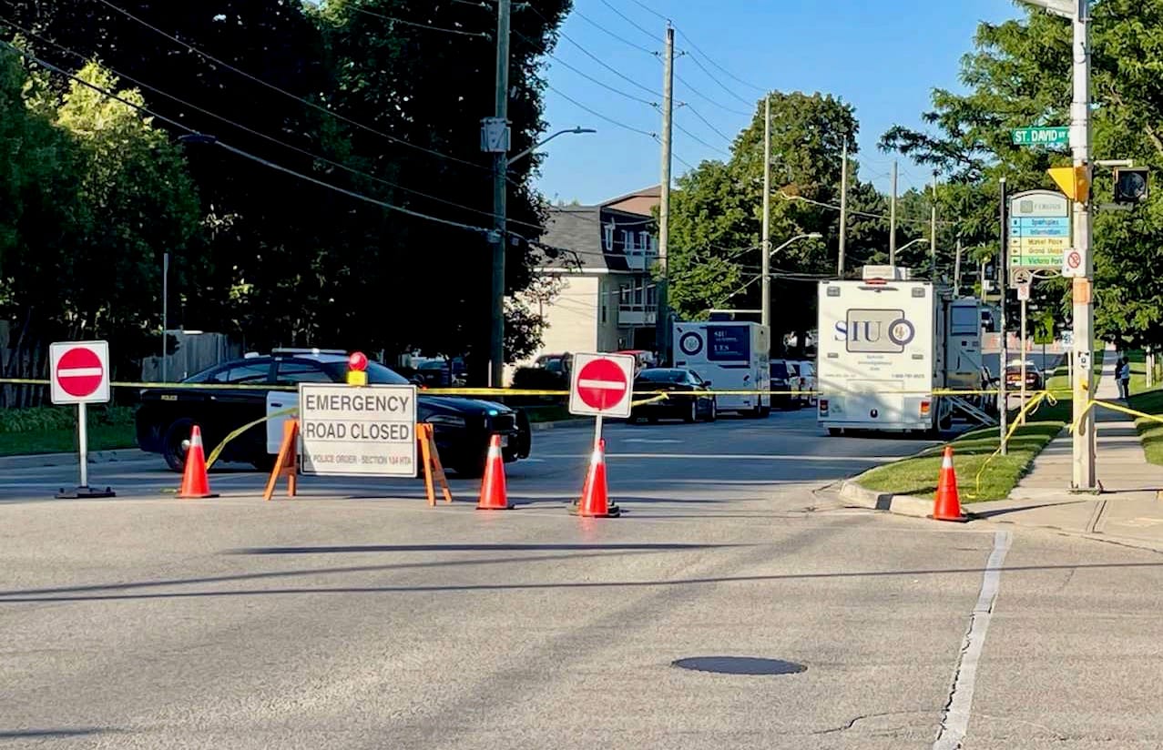 Man killed in police shooting in Fergus; OPP officer seriously injured