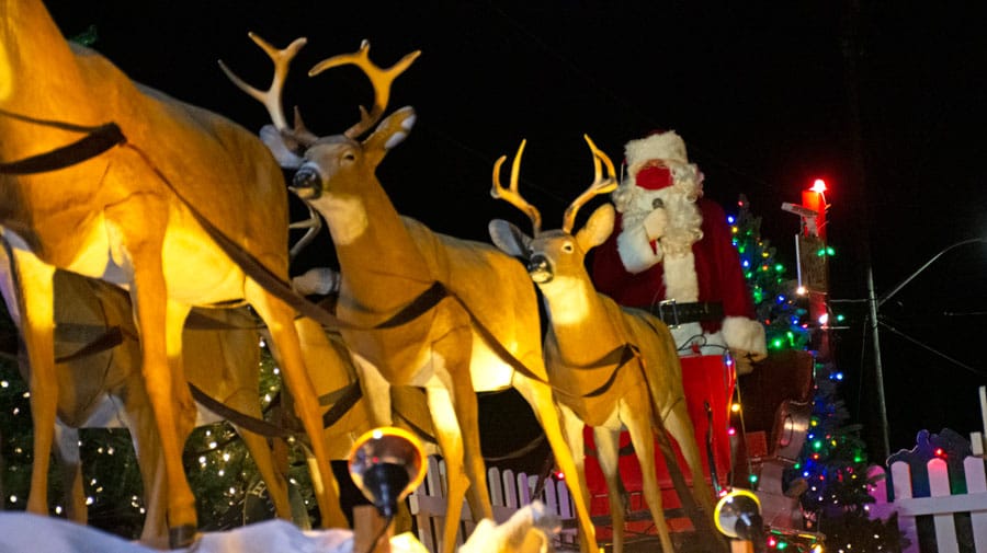 Drive-thru parade showcases Santa Claus