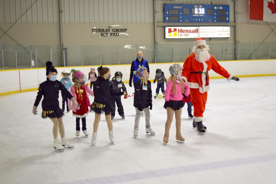 Santa laced up his skates with Drayton and District Skating Club