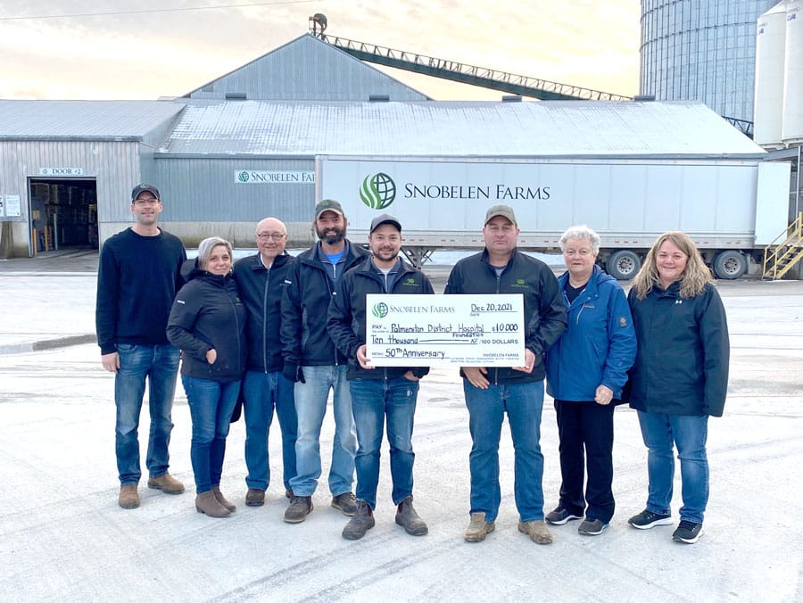 Snobelen Farms donates $50,000 to local hospital foundations