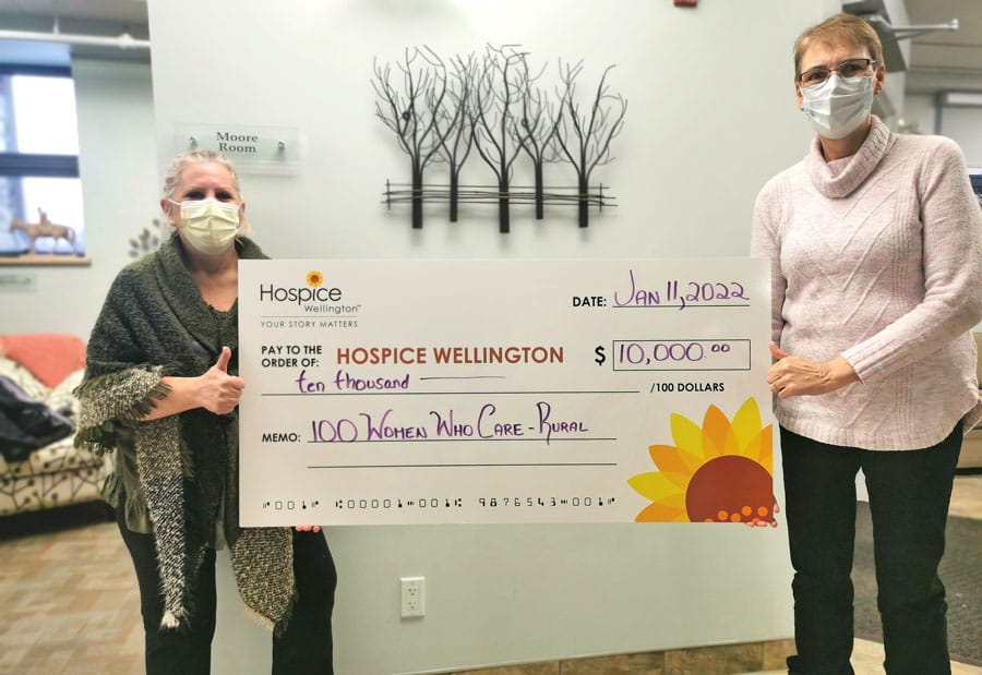 100 Women Who Care donate to Hospice Wellington