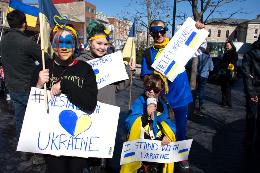 Guelph shows support for Ukraine, raises $16,000 at weekend rally