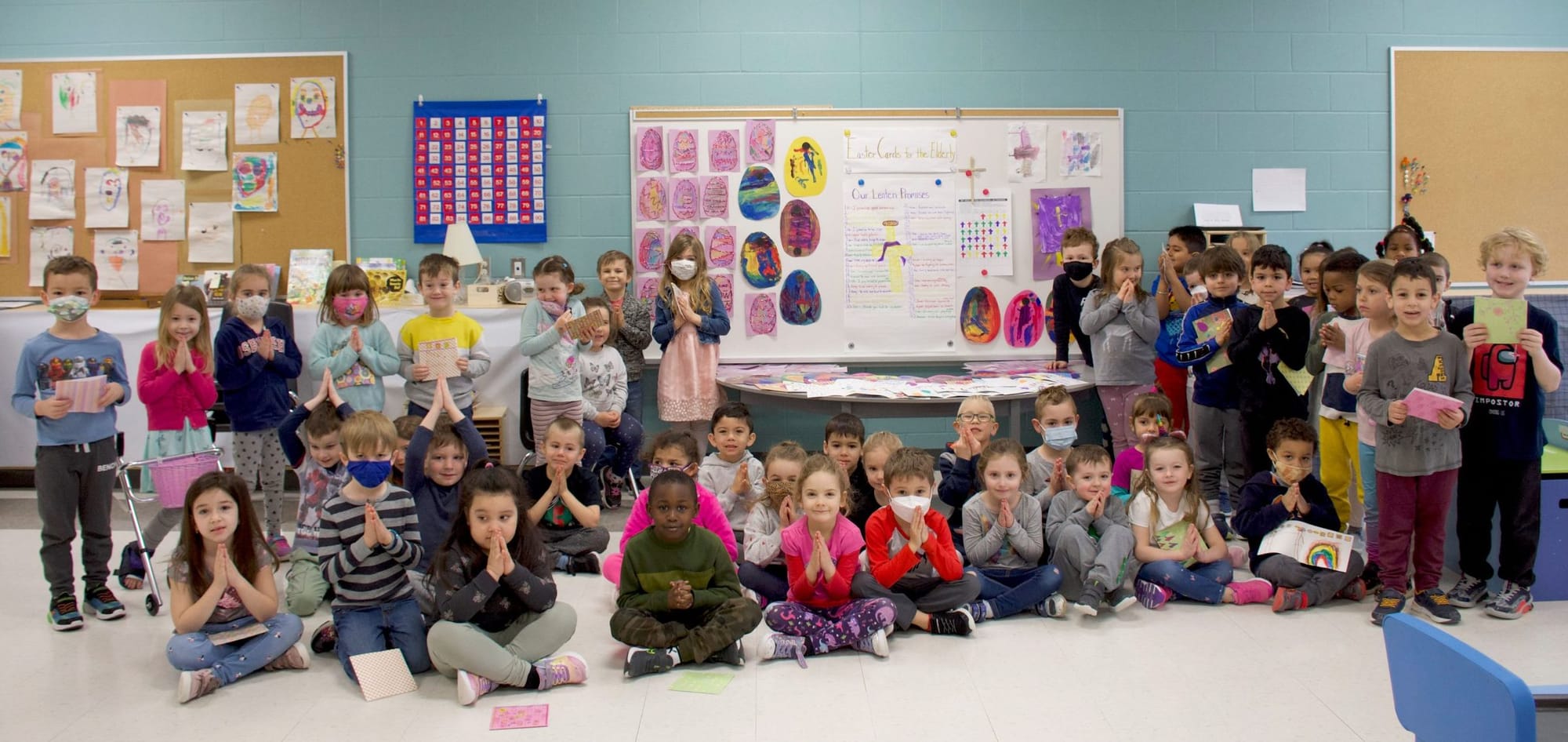 Students at Sacred Heart Catholic School participate in Easter cards initiative