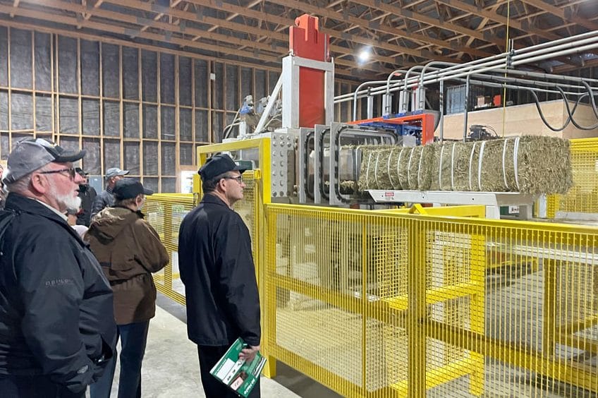 Cooperative launches hay press capable of double compaction to facilitate export