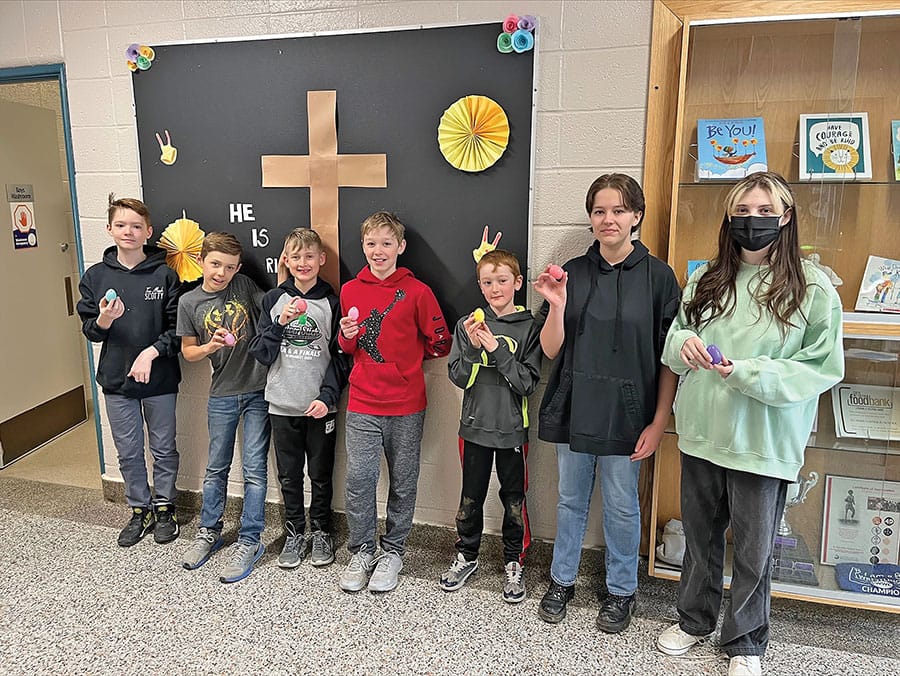 St. Mary Catholic School held a school-wide Easter egg hunt